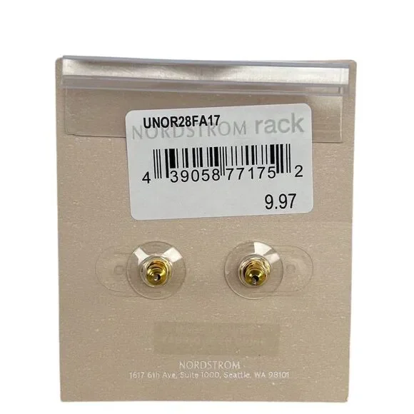 14th & Union Nickel-Free Standard Stud Earrings in Gold - OS - Picture 3 of 4